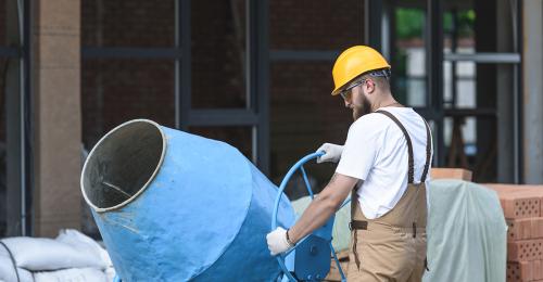 Trabalhador em betão